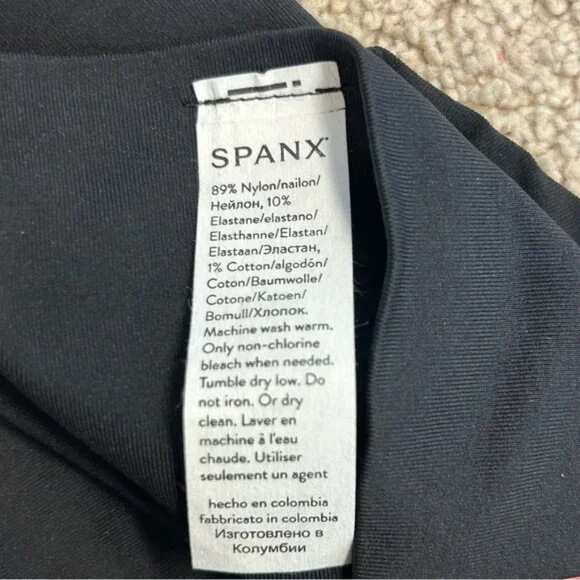 Spanx Ecocare thong black underwear panties Sz XS NWT - Picture 9 of 11